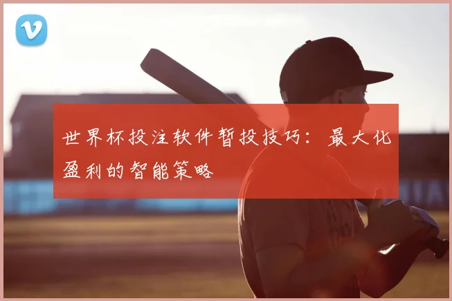 世界杯投注软件暂投技巧：最大化盈利的智能策略